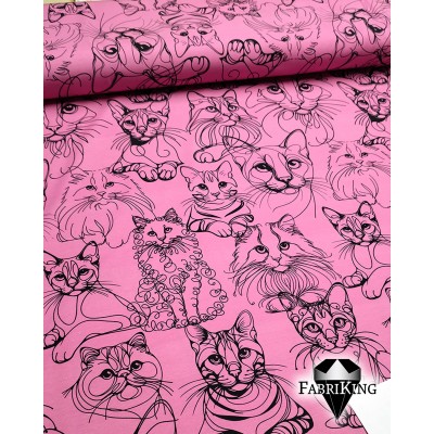 ENNAKKO: Cats pink, luomutrikoo