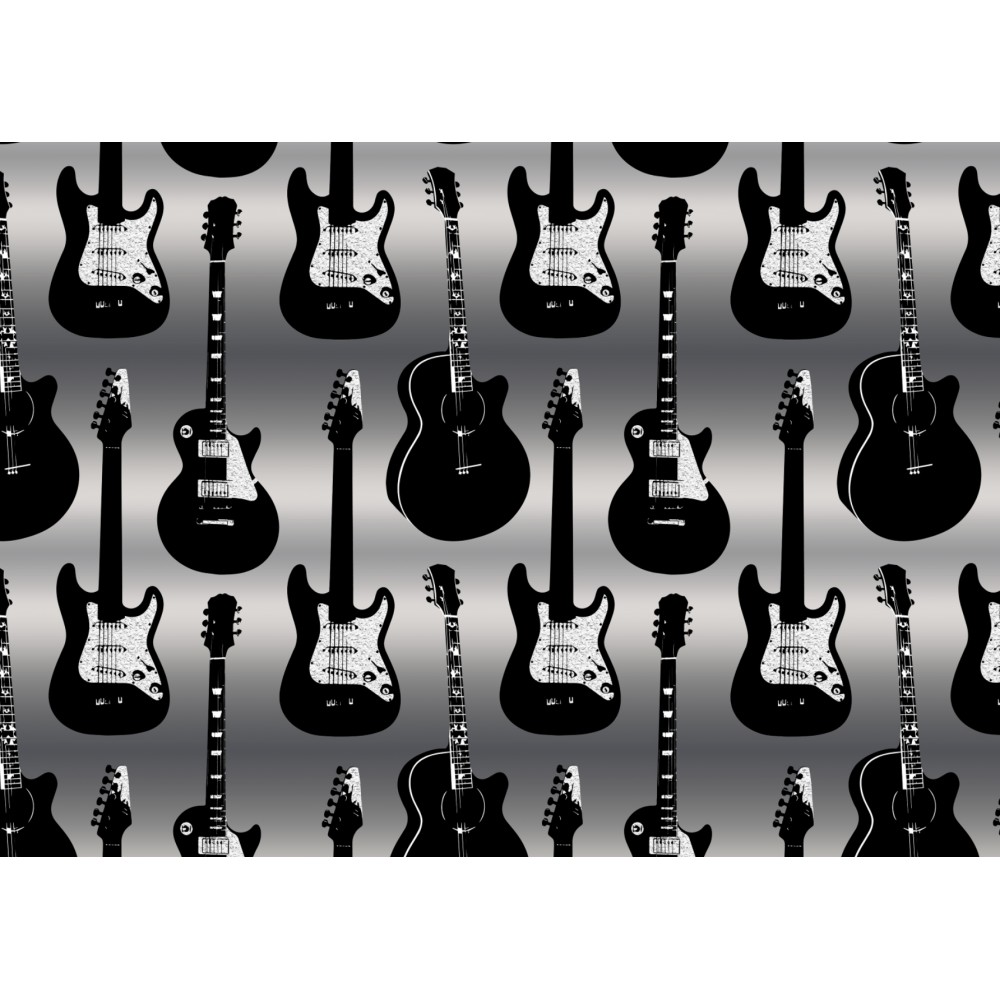 A6 postikortti: Guitars metallic