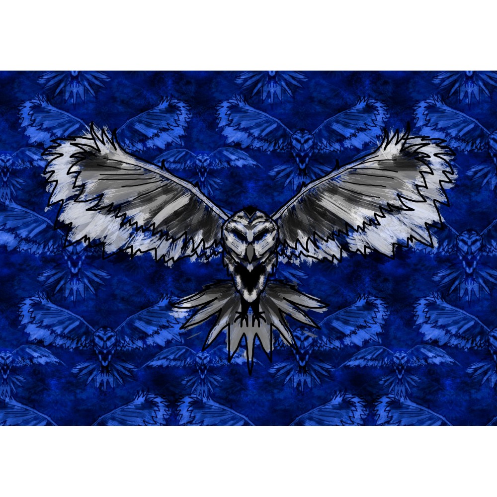 A6 postikortti: Owl dark blue