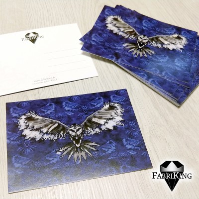 A6 postikortti: Owl dark blue