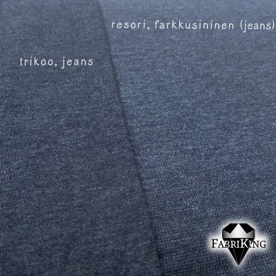 trikoo, jeans & resori, farkkusininen (jeans)