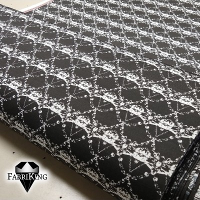 Crystal black-white, puuvillapanama