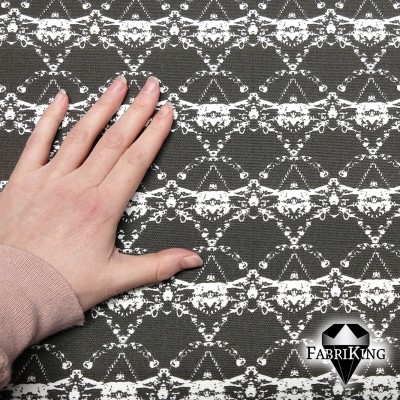 Crystal black-white, puuvillapanama