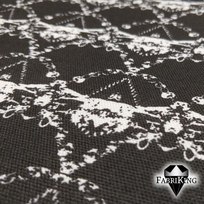 Crystal black-white, puuvillapanama