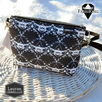 Crystal black-white, puuvillapanama