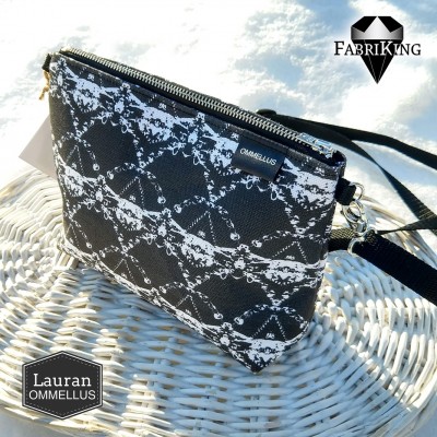 Crystal black-white, puuvillapanama