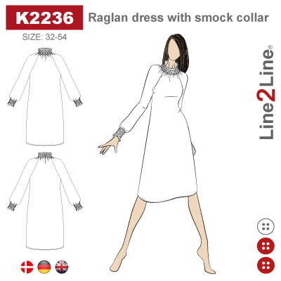 Line2Line: Raglan dress with smock collar