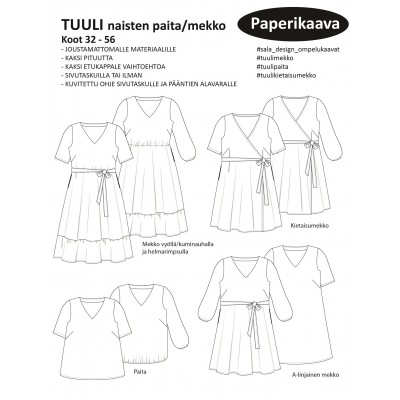 Sala-Design: TUULI naisten paita/mekko