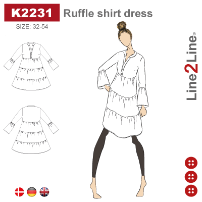 Line2Line: Ruffle shirt dress
