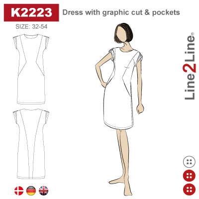 Line2Line: Dress with graphic cut and pockets