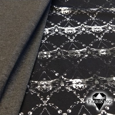 Crystal black, luomutrikoo & grey granite single jersey